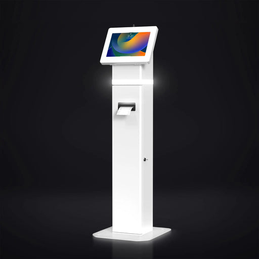 Interactive Kiosk Floor stand with LED Light and Printer Compartment CTA DIGITAL