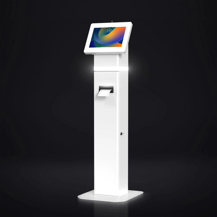 Interactive Kiosk Floor stand with LED Light and Printer Compartment CTA DIGITAL