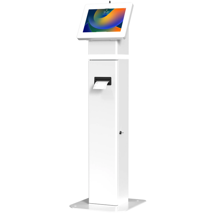 Interactive Kiosk Floor stand with LED Light and Printer Compartment CTA DIGITAL