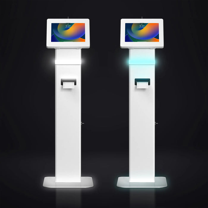 Interactive Kiosk Floor stand with LED Light and Printer Compartment CTA DIGITAL