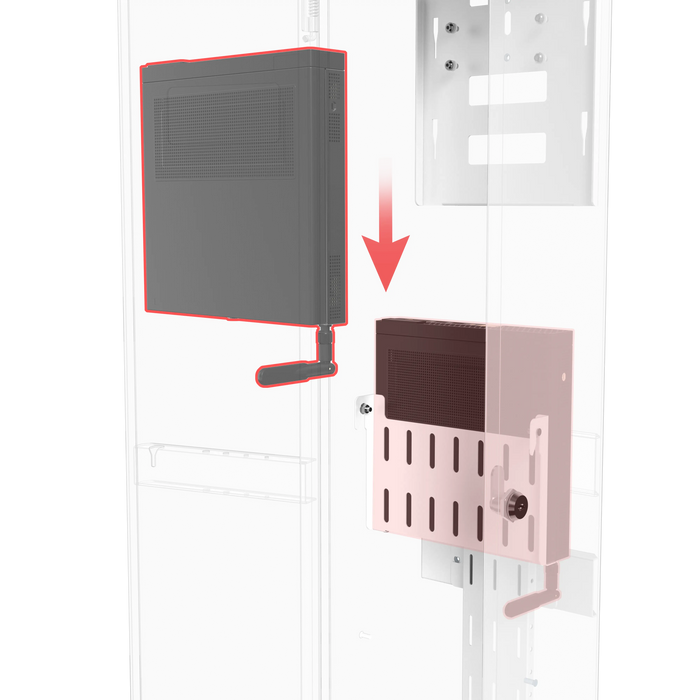 Interactive Kiosk Floor stand with LED Light and Printer Compartment CTA DIGITAL