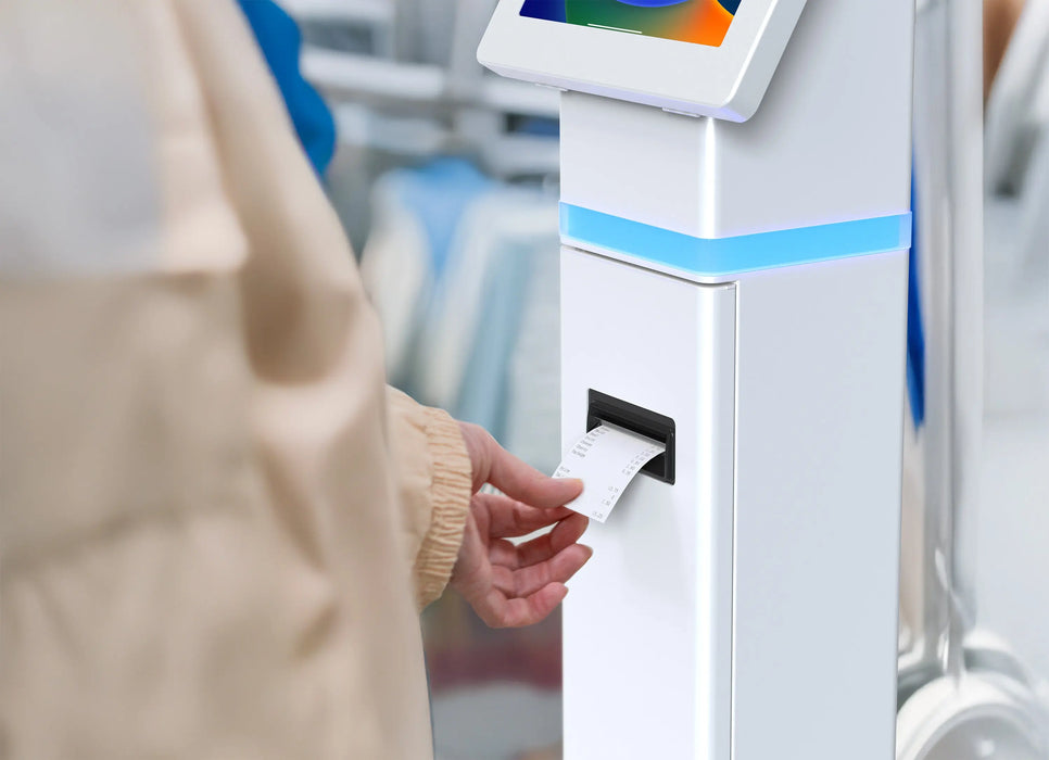 Interactive Kiosk Floor stand with LED Light and Printer Compartment CTA DIGITAL