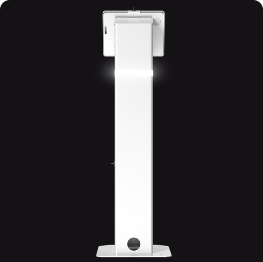 Interactive Kiosk Floor stand with LED Light and Printer Compartment