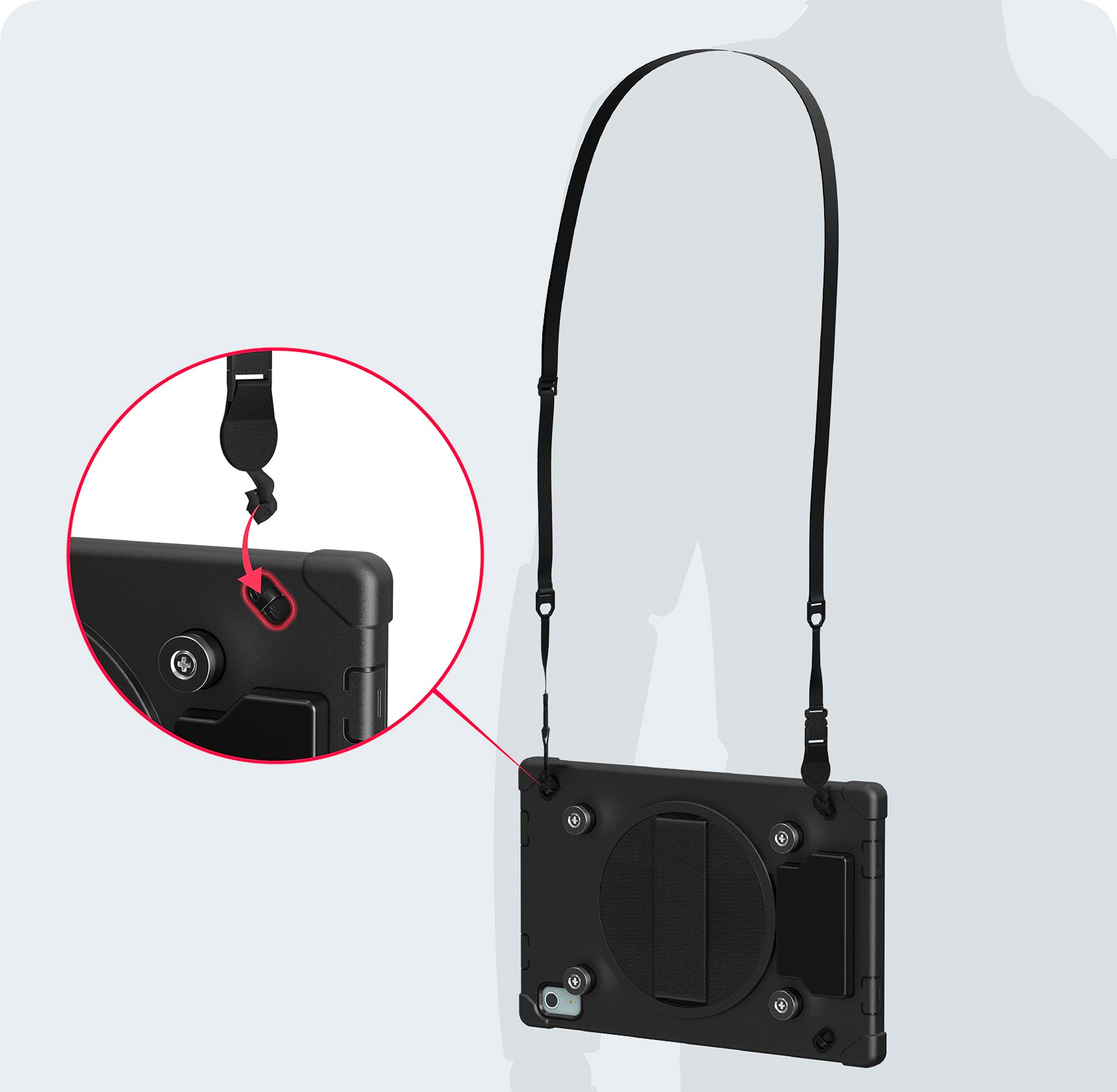 Embedded Hooks for Shoulder Strap