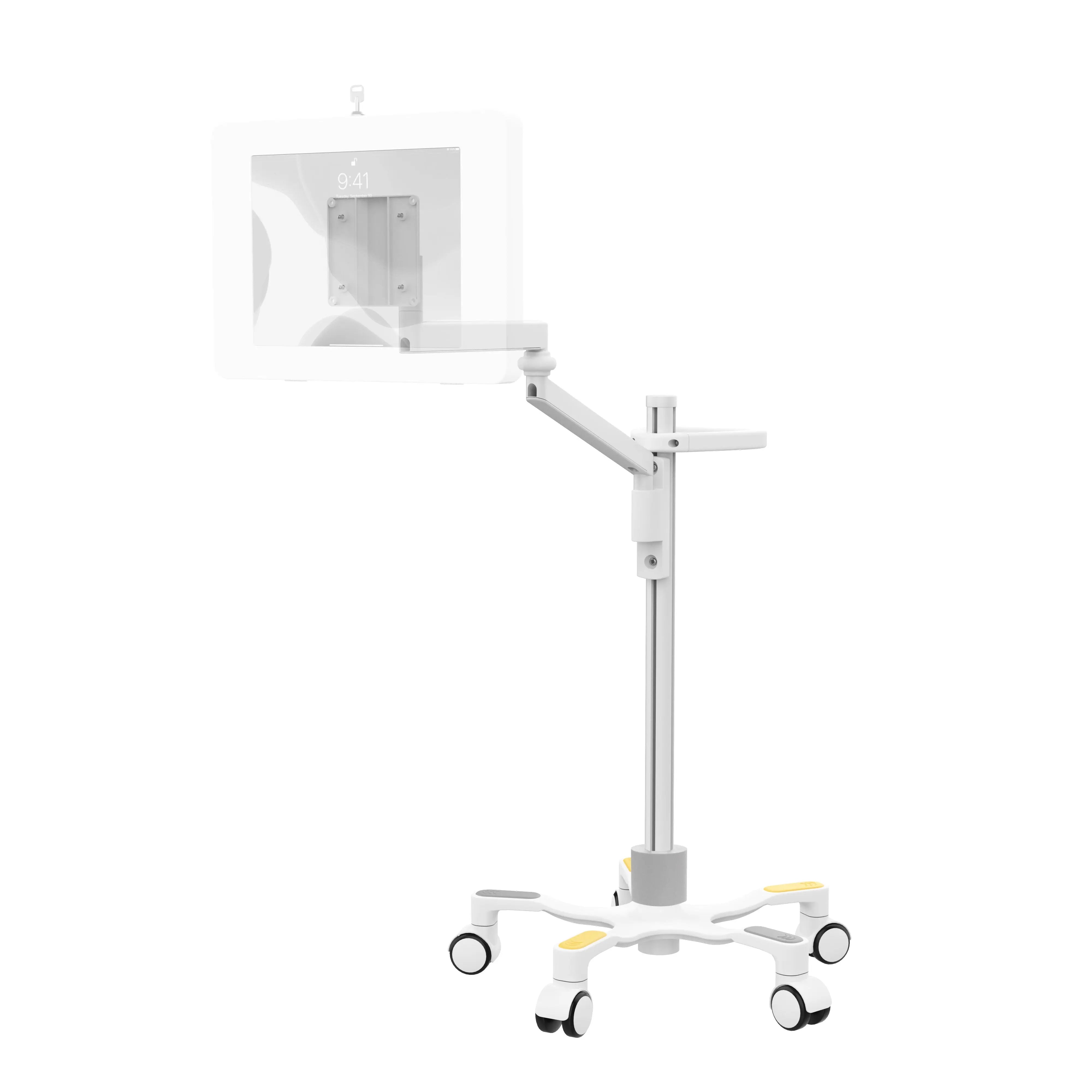 Medical VESA Compatible Articulating Arm Rolling Floor Stand