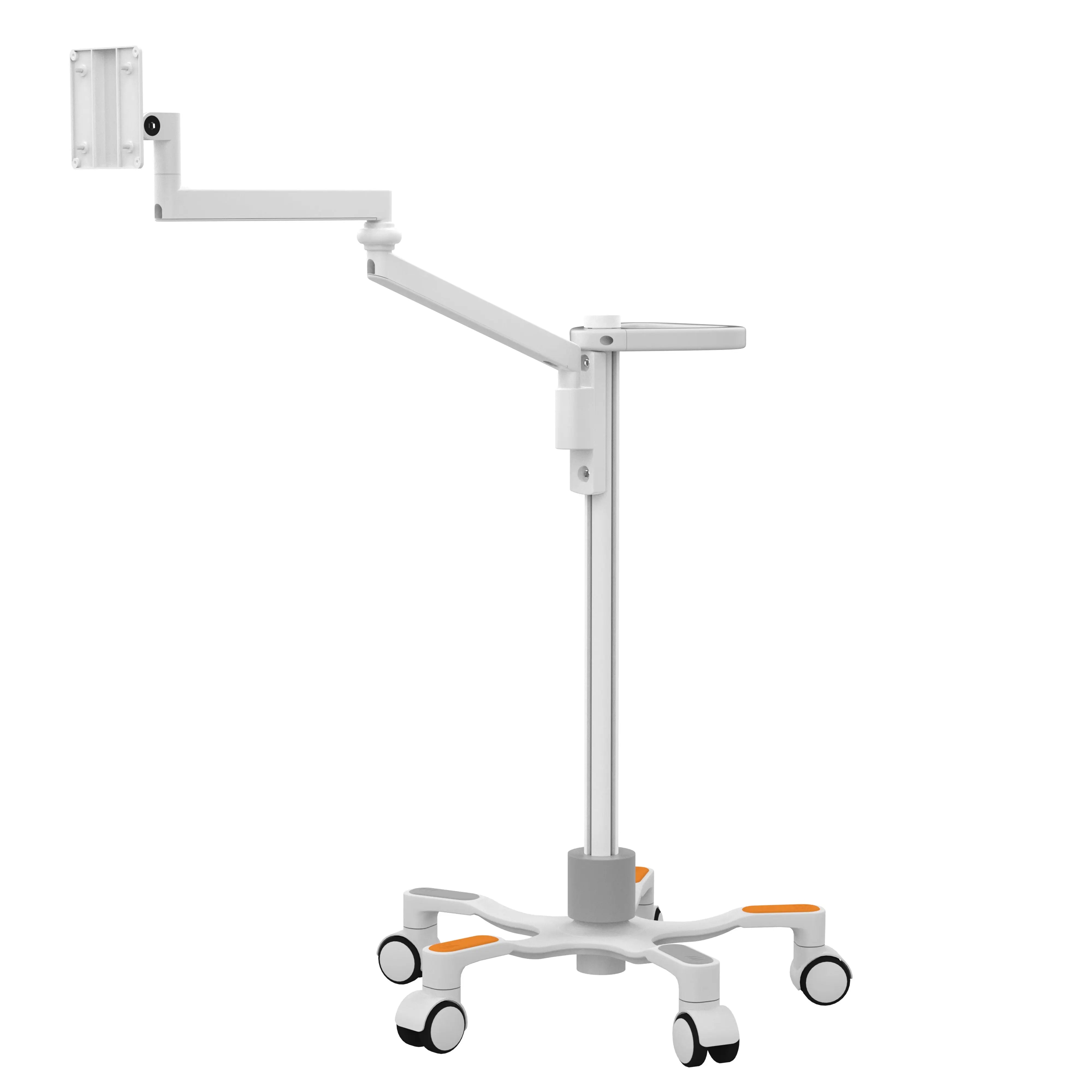 Medical VESA Compatible Articulating Arm Rolling Floor Stand