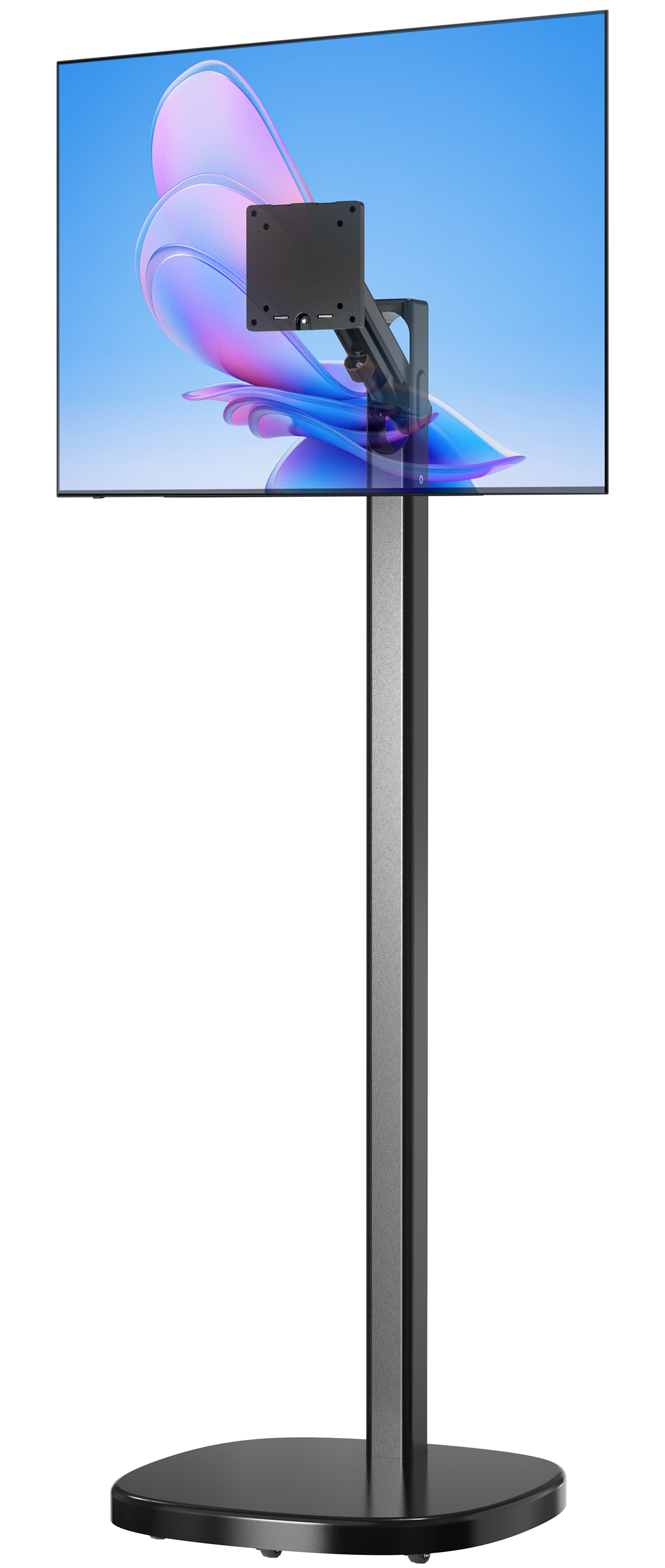 Mobile Rolling Spring Adjustable Floor Stand for Displays up to 22 lbs CTA DIGITAL