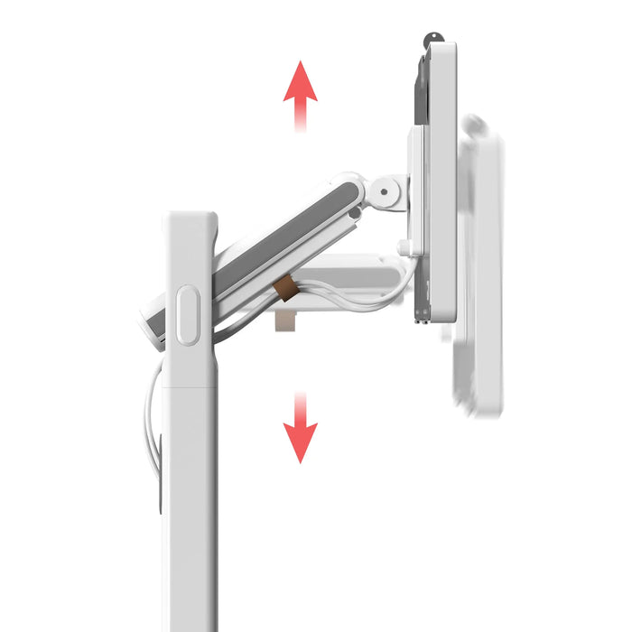 Mobile Rolling Spring Adjustable Floor Stand with Universal Security Enclosure CTA DIGITAL