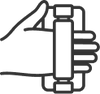 Built-In Rotating Handstrap