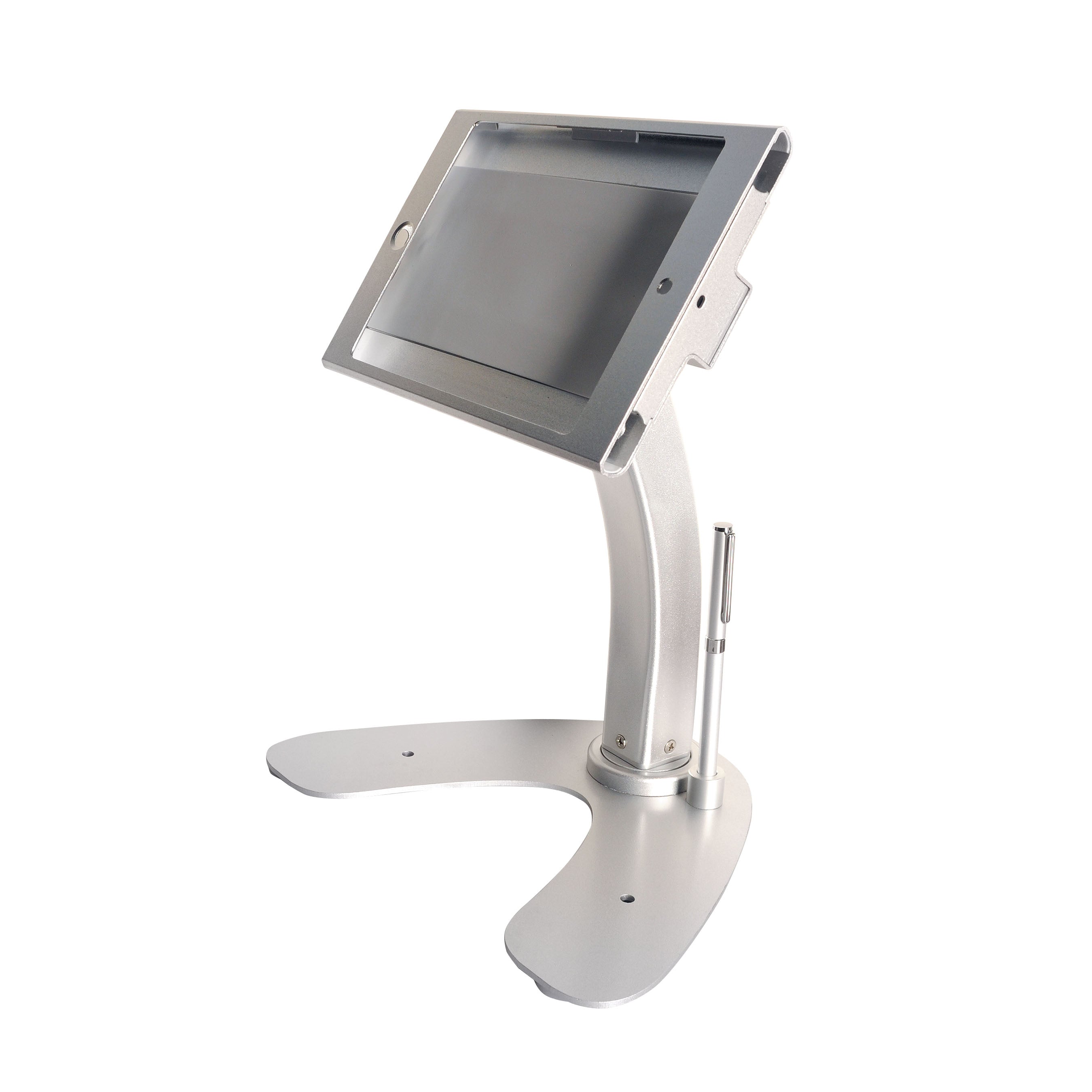 Dual Security Kiosk Stand with Locking Case and Cable for iPad mini Gen. 1-5