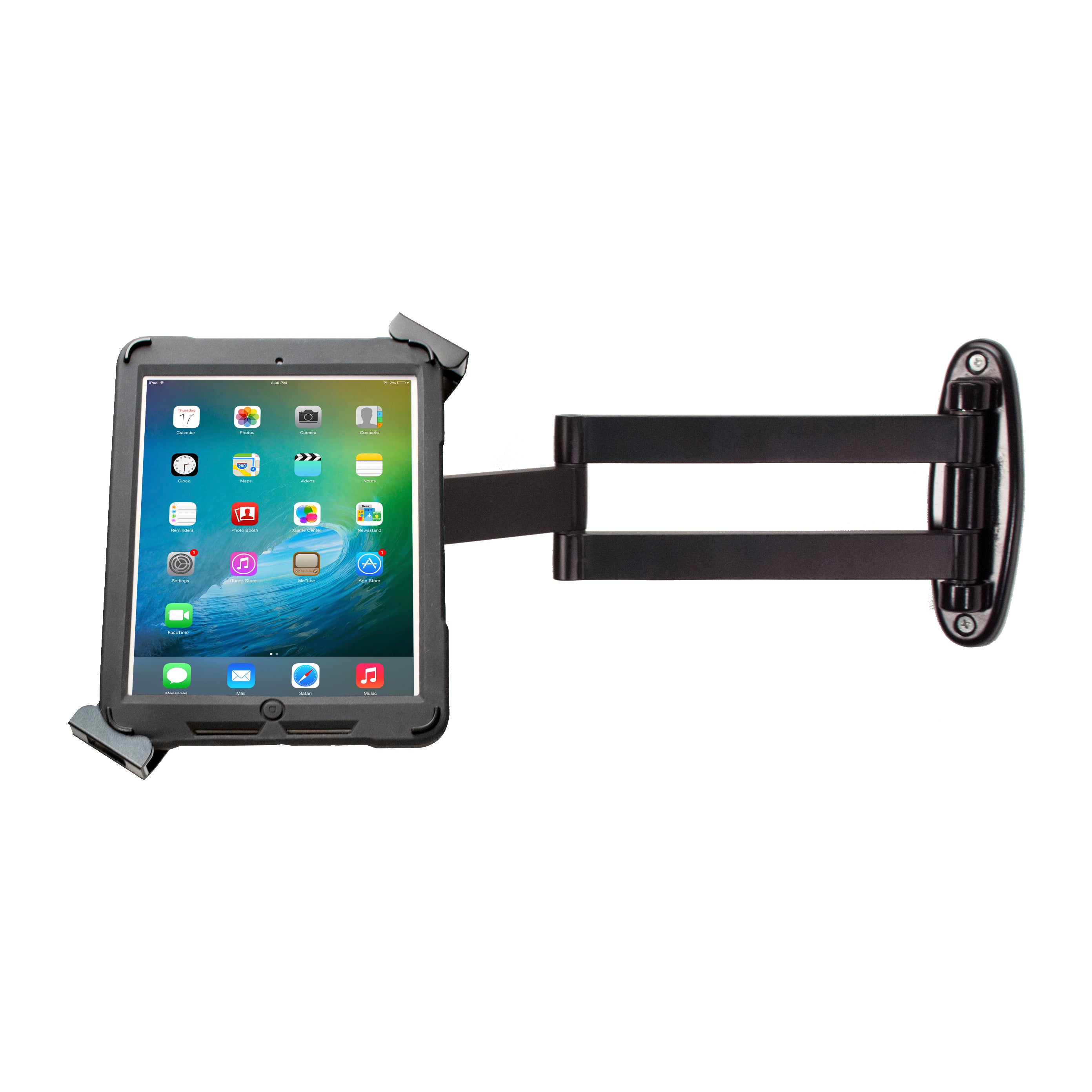 Articulating Security Wall Mount for 7-13 Inch Tablets, including iPad 10.2-inch (7th/ 8th/ 9th Generation)