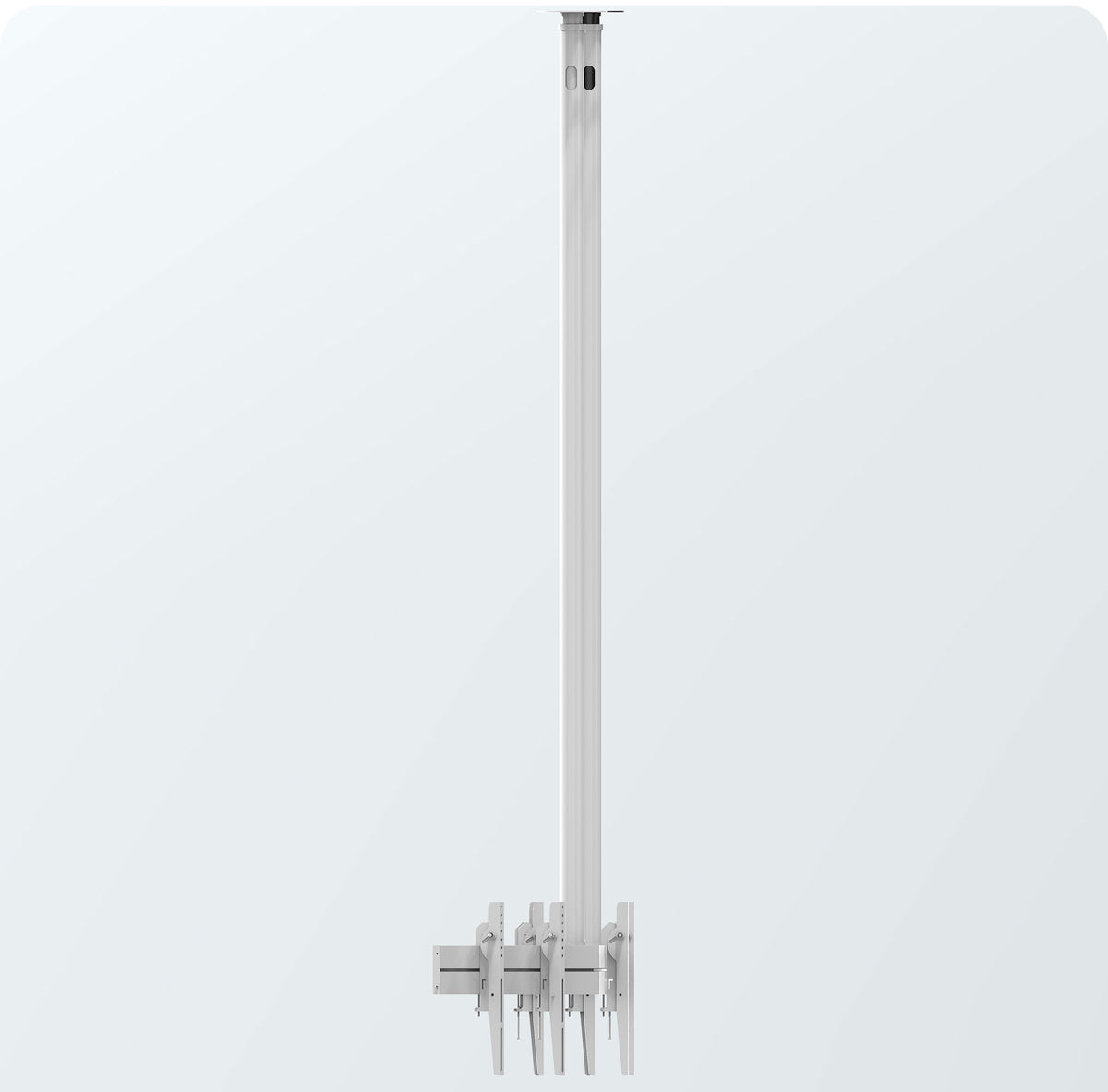 Triple Screen Dual Pole Ceiling Mount with 2 Columns of 7Ft Unistrut