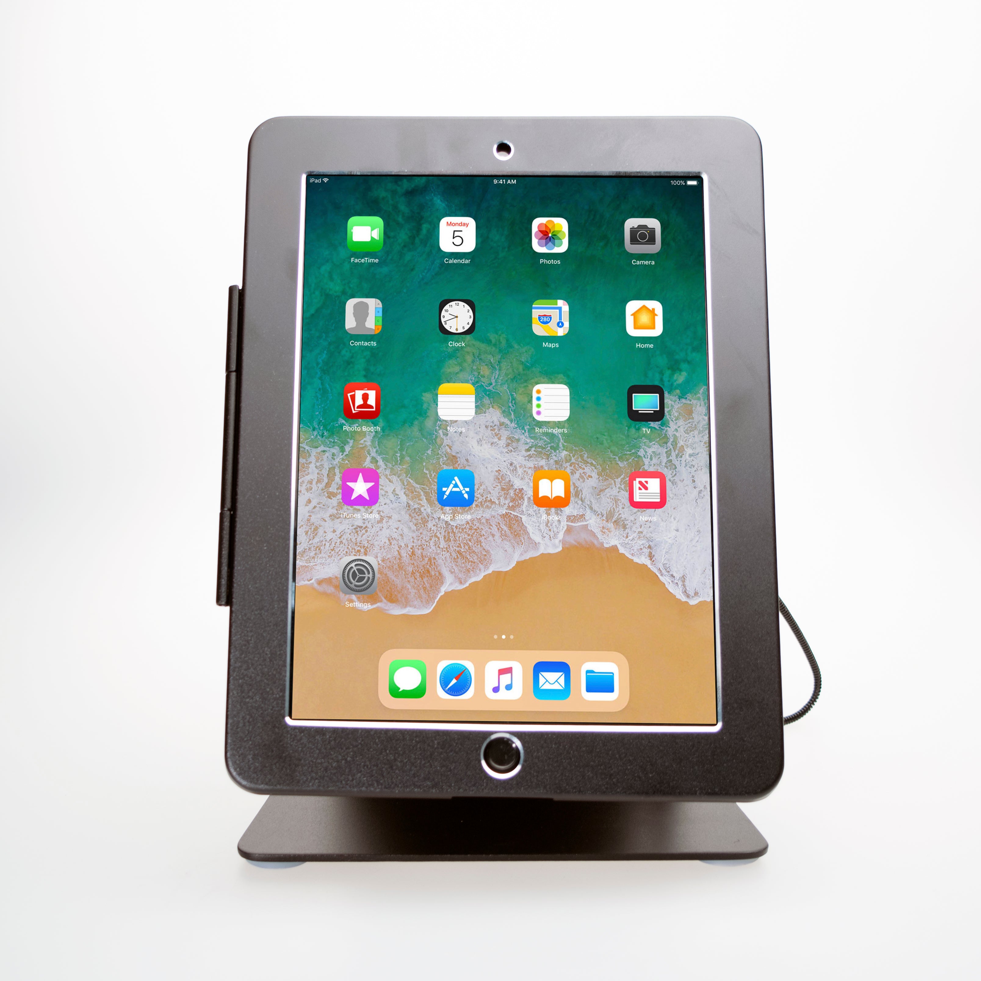 Desktop Anti-Theft iPad Stand for iPad Air/iPad Pro 9.7 &amp; iPad Gen 5-6  (Black)