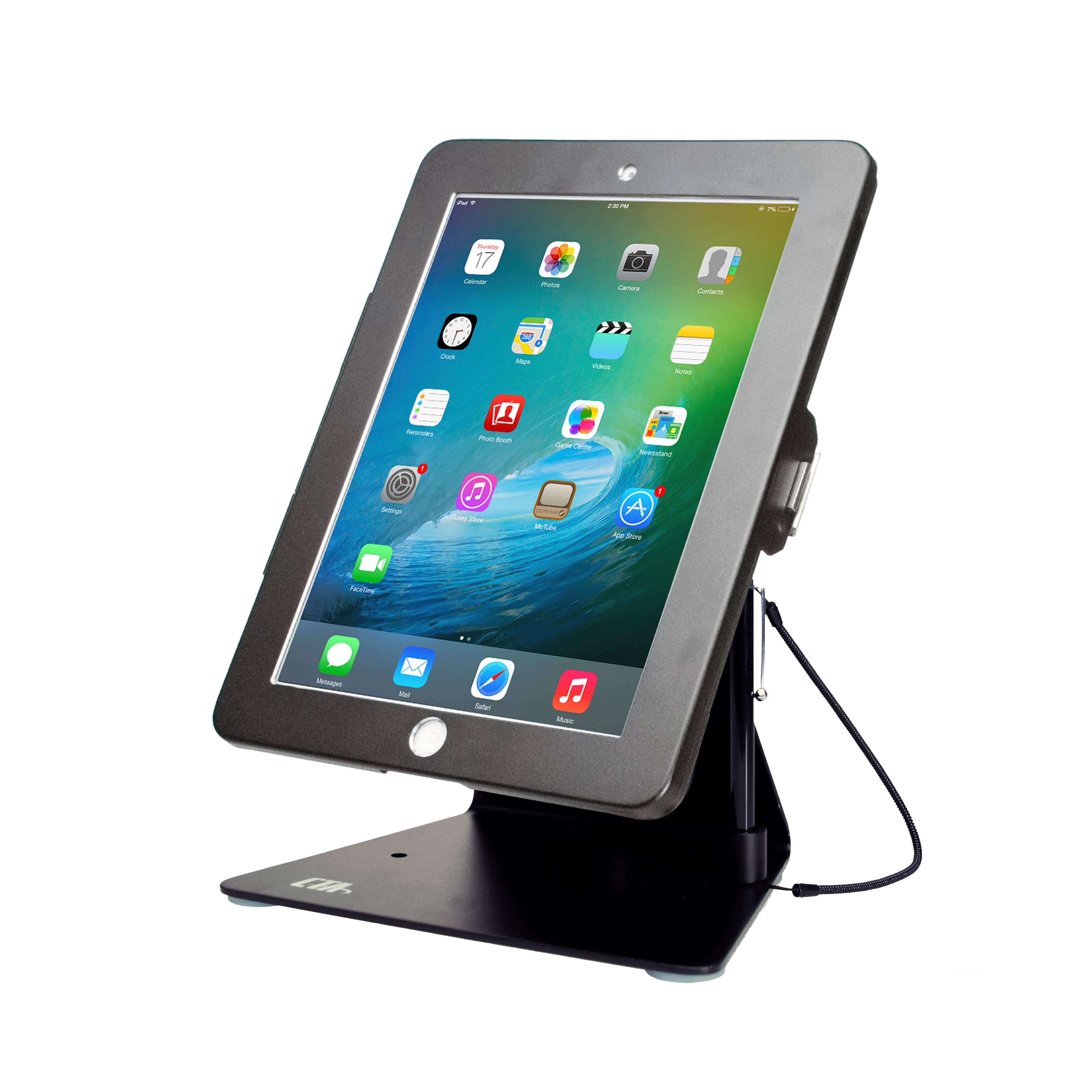 Desktop Anti-Theft iPad Stand for iPad Air/iPad Pro 9.7 &amp; iPad Gen 5-6  (Black)