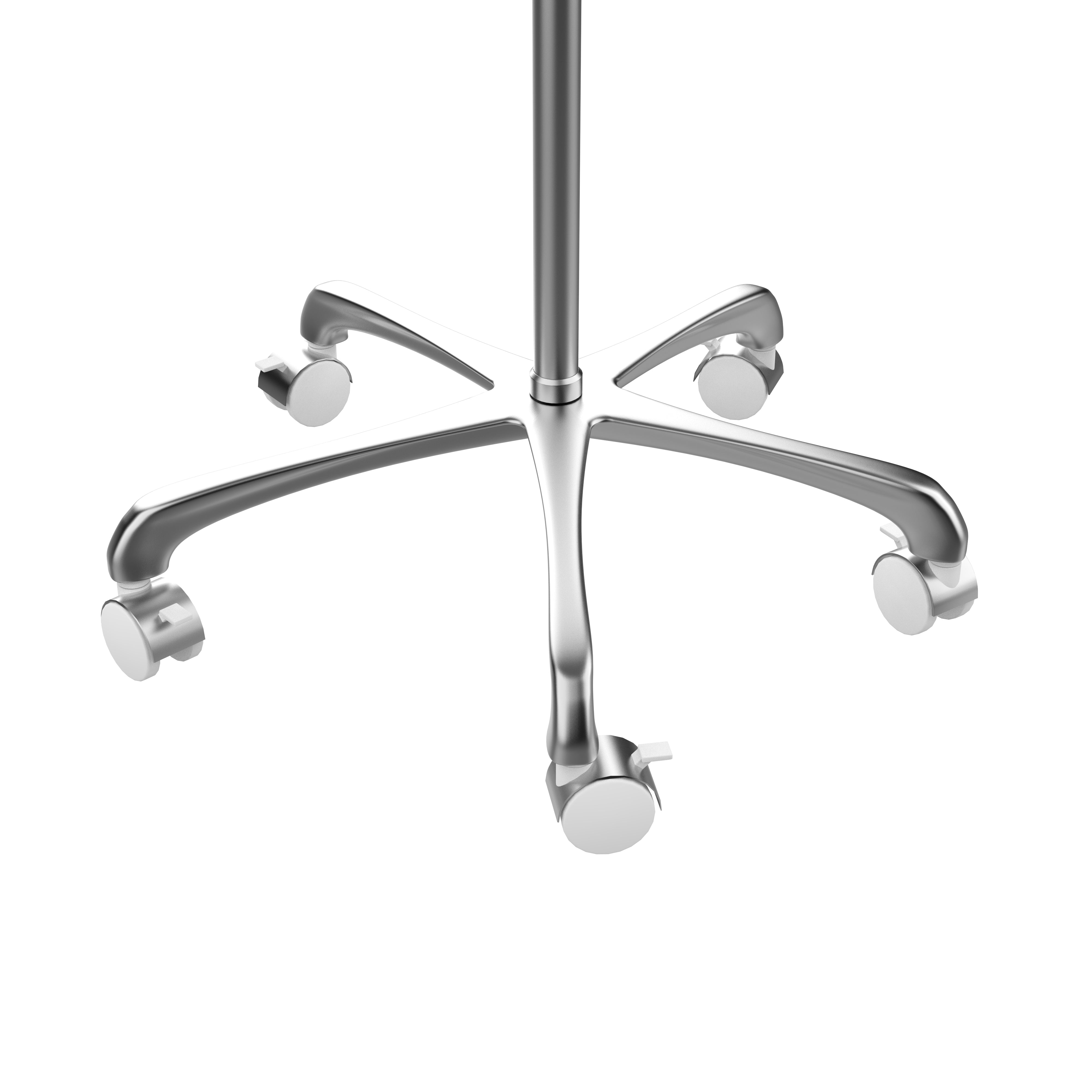 VESA-Compatible Heavy-Duty Height-Adjustable Rolling Floor Stand