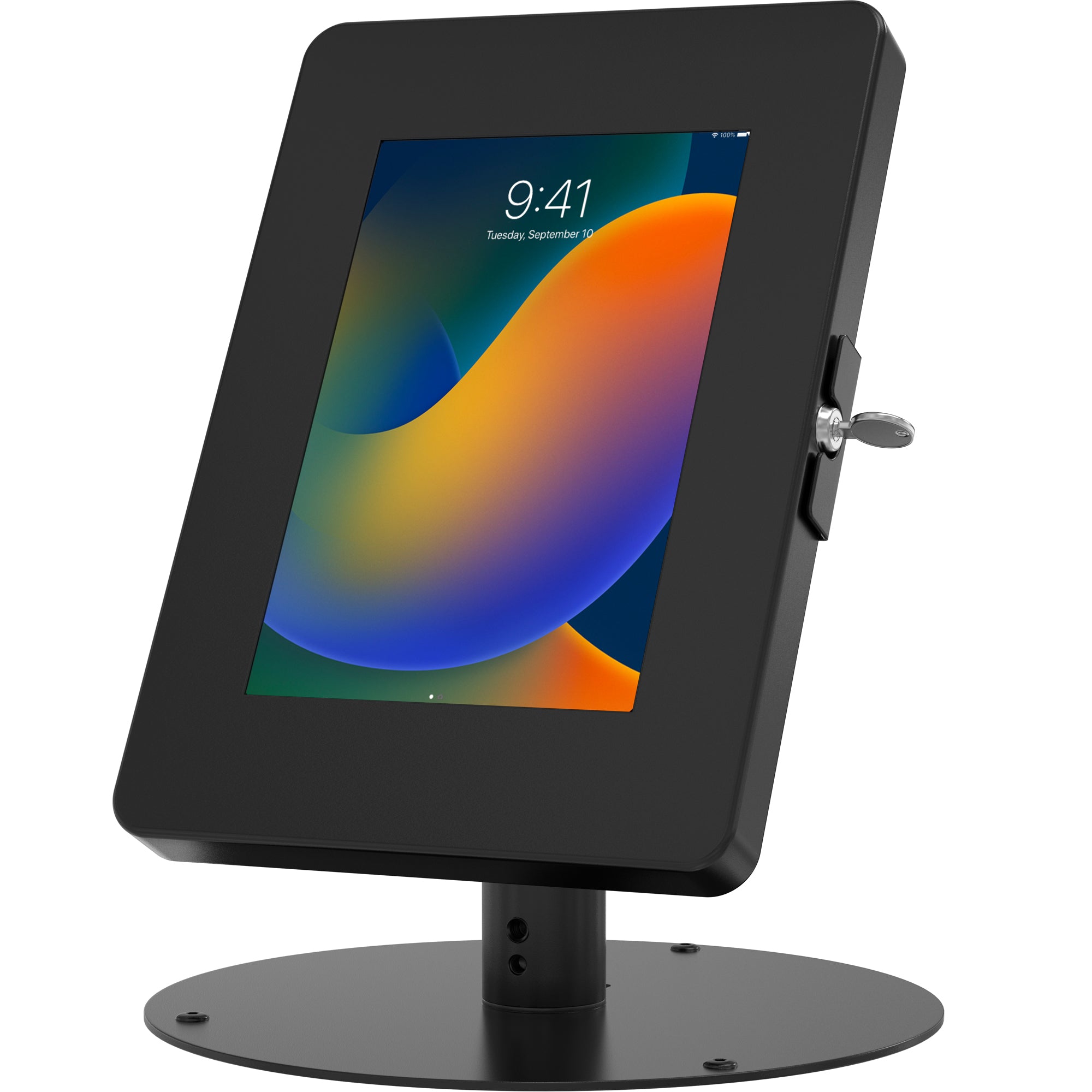 Classic POS Desk Stand with Small Enclosure for 7-9" Tablets