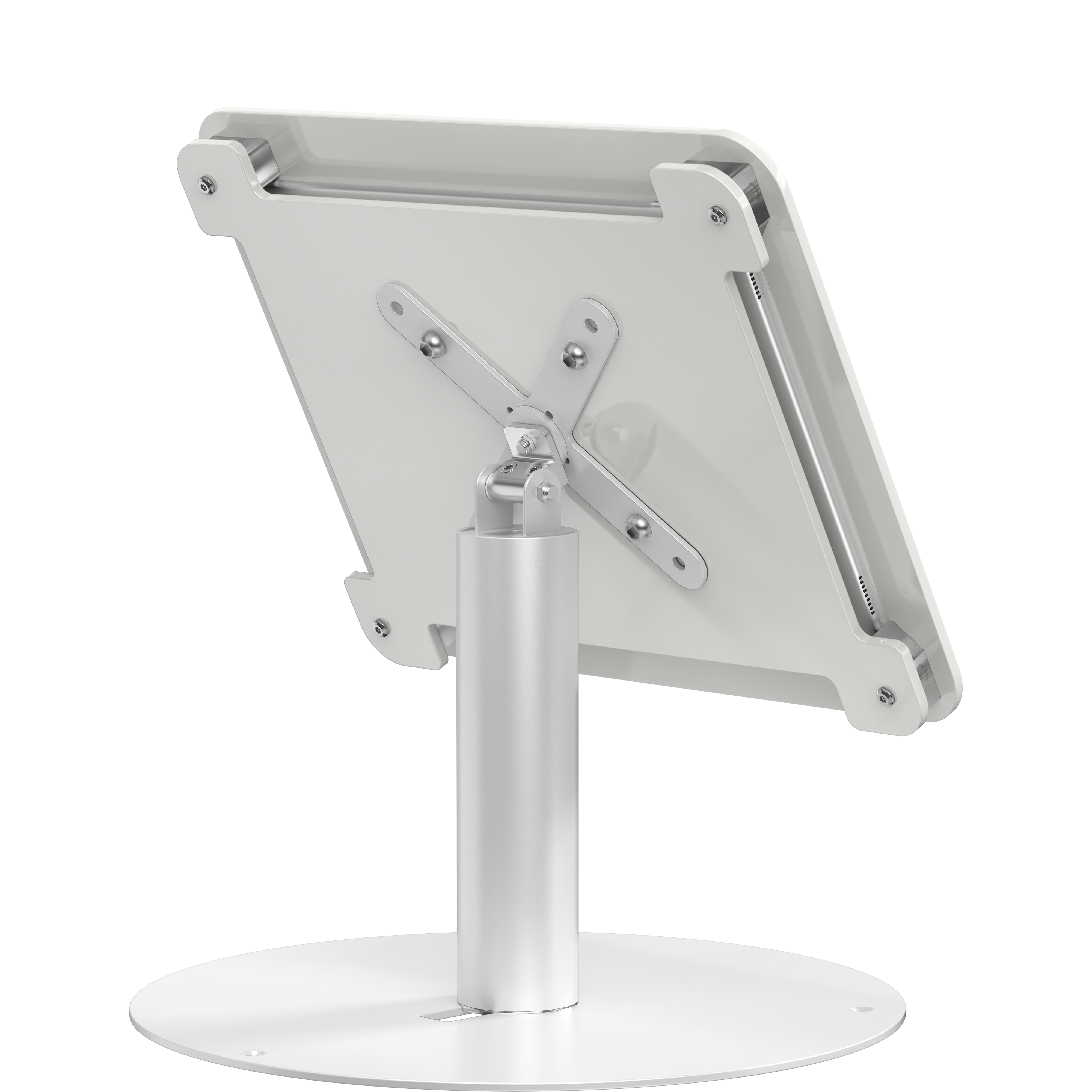 Rotating Desk Mount with Acrylic Security VESA Enclosure for iPad 10.2” Series, iPad Air 3 and iPad Pro 10.5”