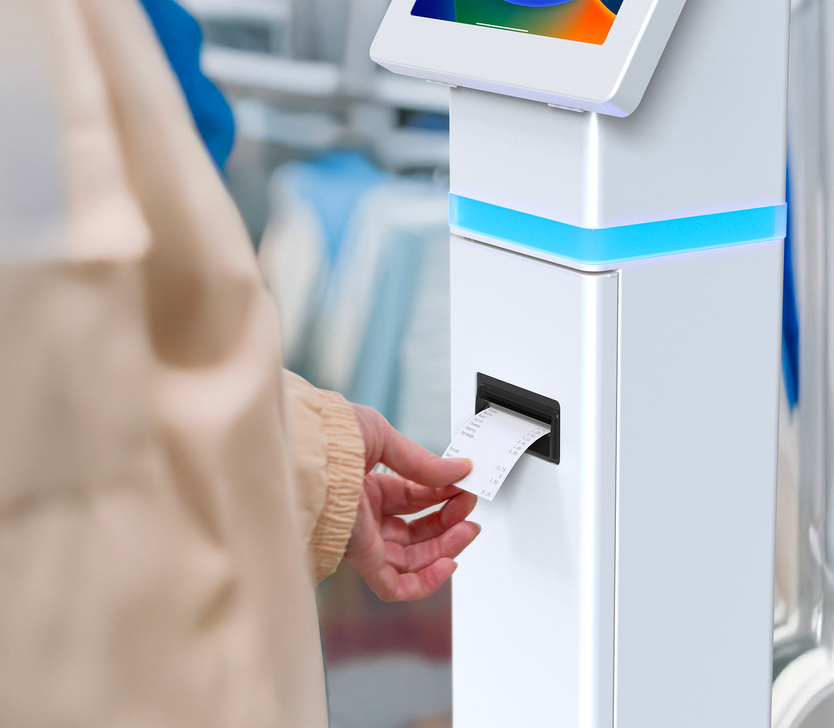 Interactive LED Kiosk Floor Stand with Printer Compartment