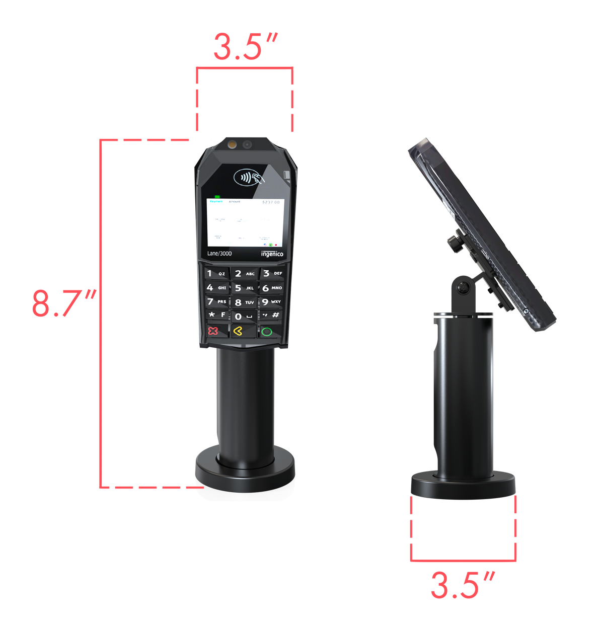 Card Reader Rotating Desk Mount