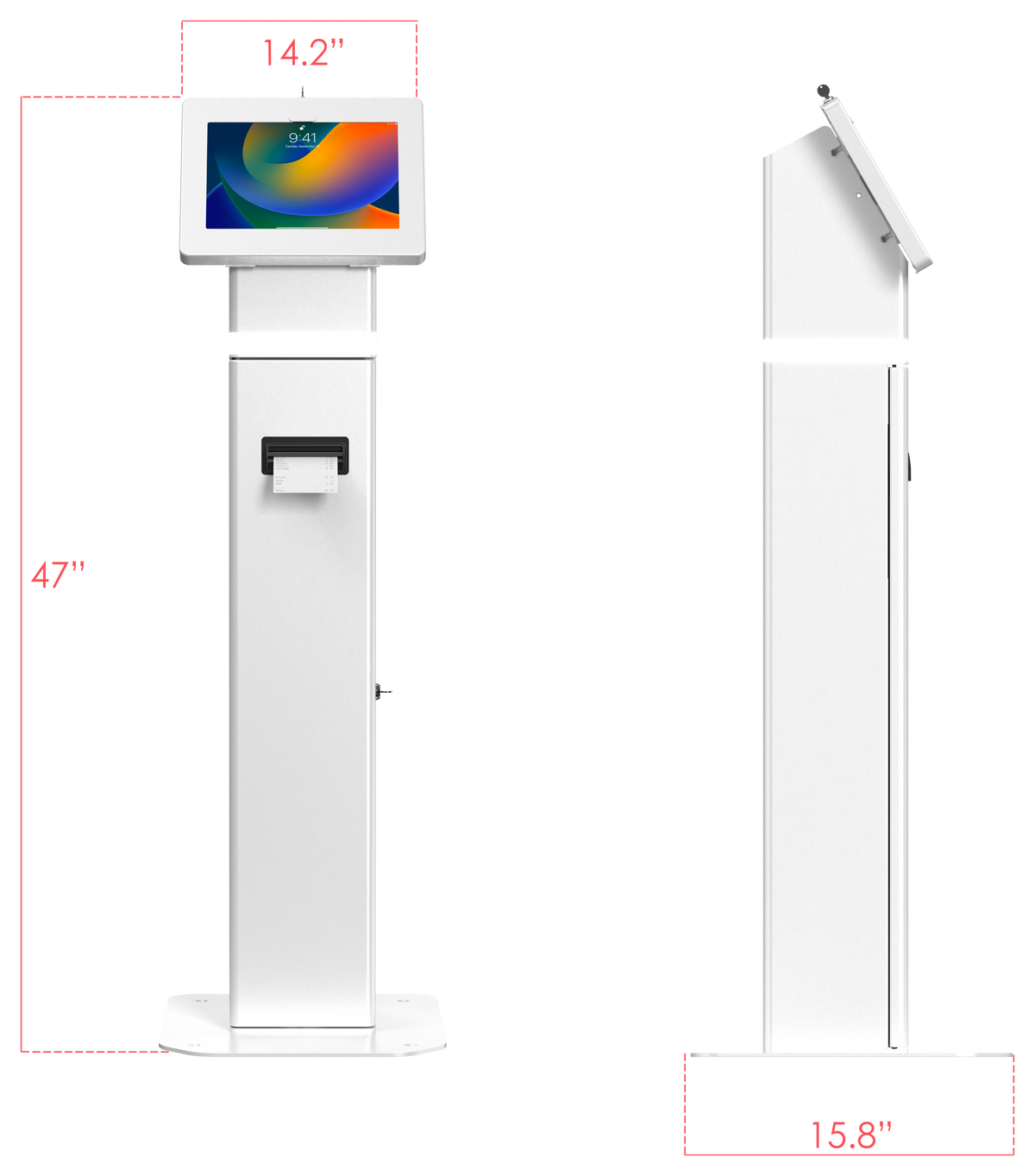 Interactive LED Kiosk Floor Stand with Printer Compartment