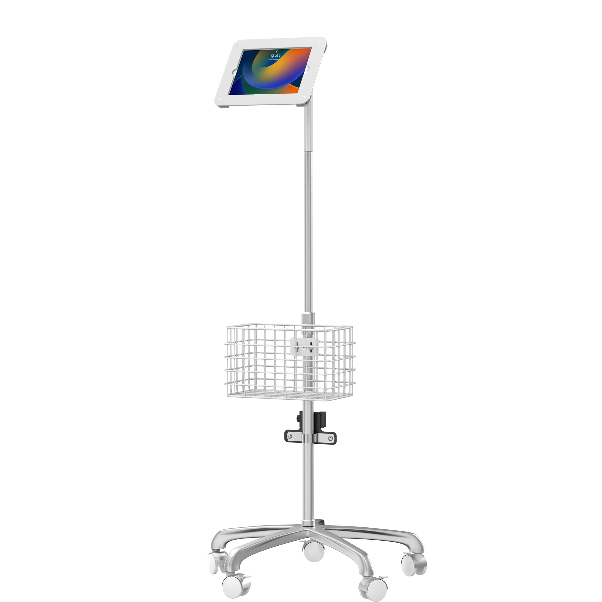 Medical Rolling Cart with Articulating Arm & Accessories for iPad 10.2 Series, iPad Air 3, and iPad Pro 10.5