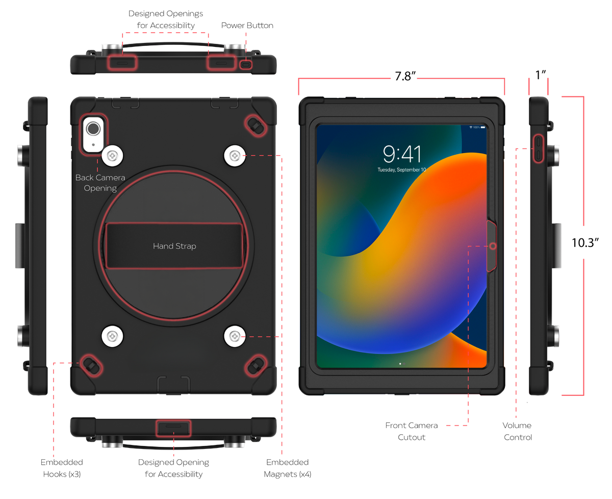 Magnetic Splash-Proof Case with Metal Mounting Plates