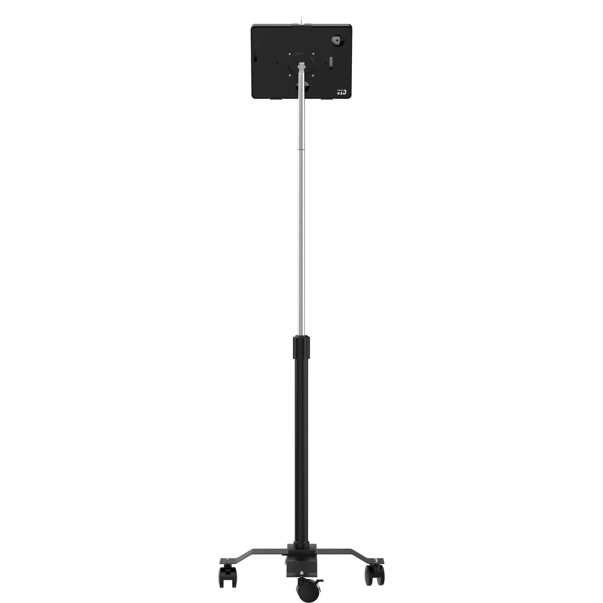 Compact Mobile Floor Stand w/ Security Enclosure for 11 inch iPad Air M2/ 11 inch iPad Pro M4 (2024) & more (Black)