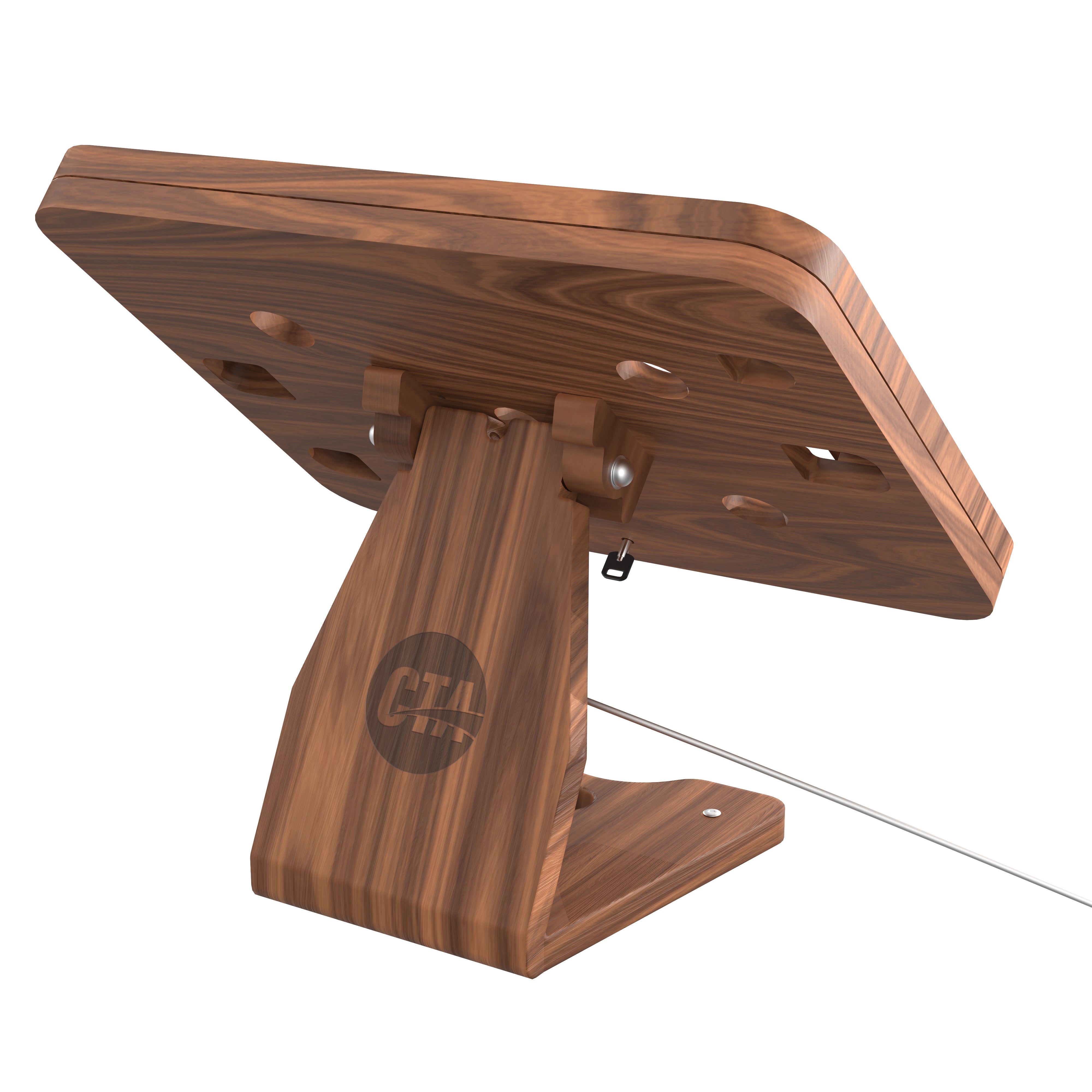 Wooden Security Kiosk Stand for iPad 10.2" 7th/ 8th/ 9th Gen