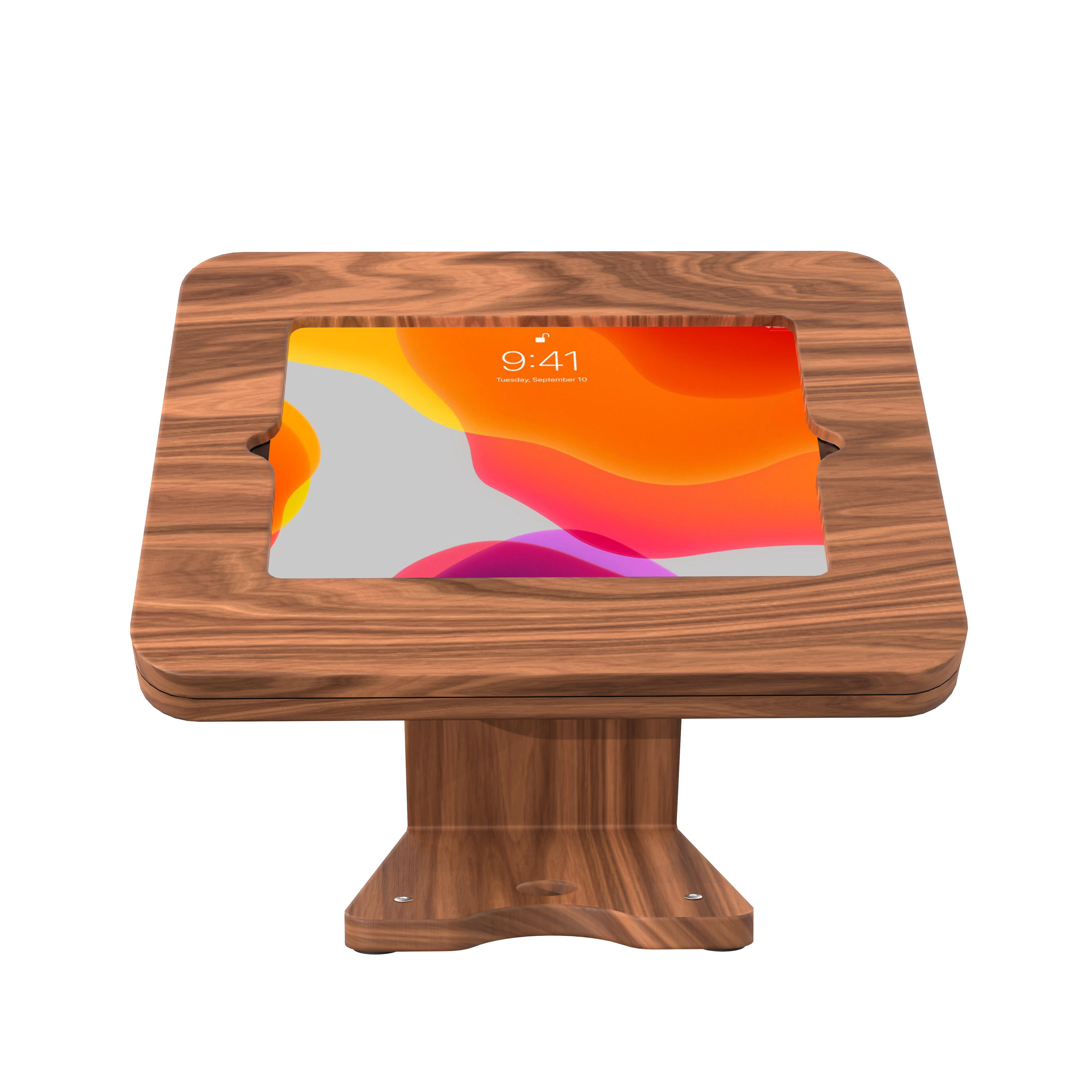 Wooden Security Kiosk Stand for iPad 10.2" 7th/ 8th/ 9th Gen