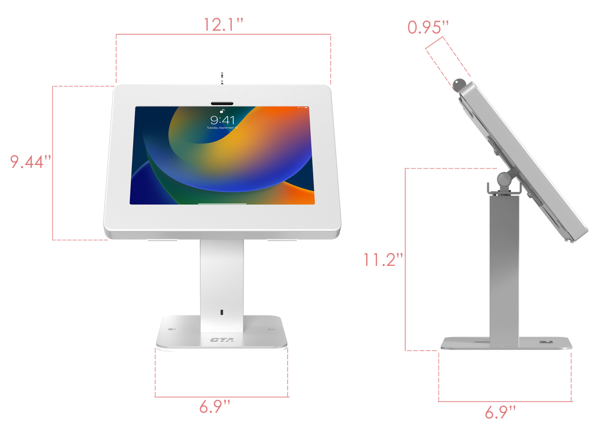 Sleek Rotating Desk Mount with Security Enclosure