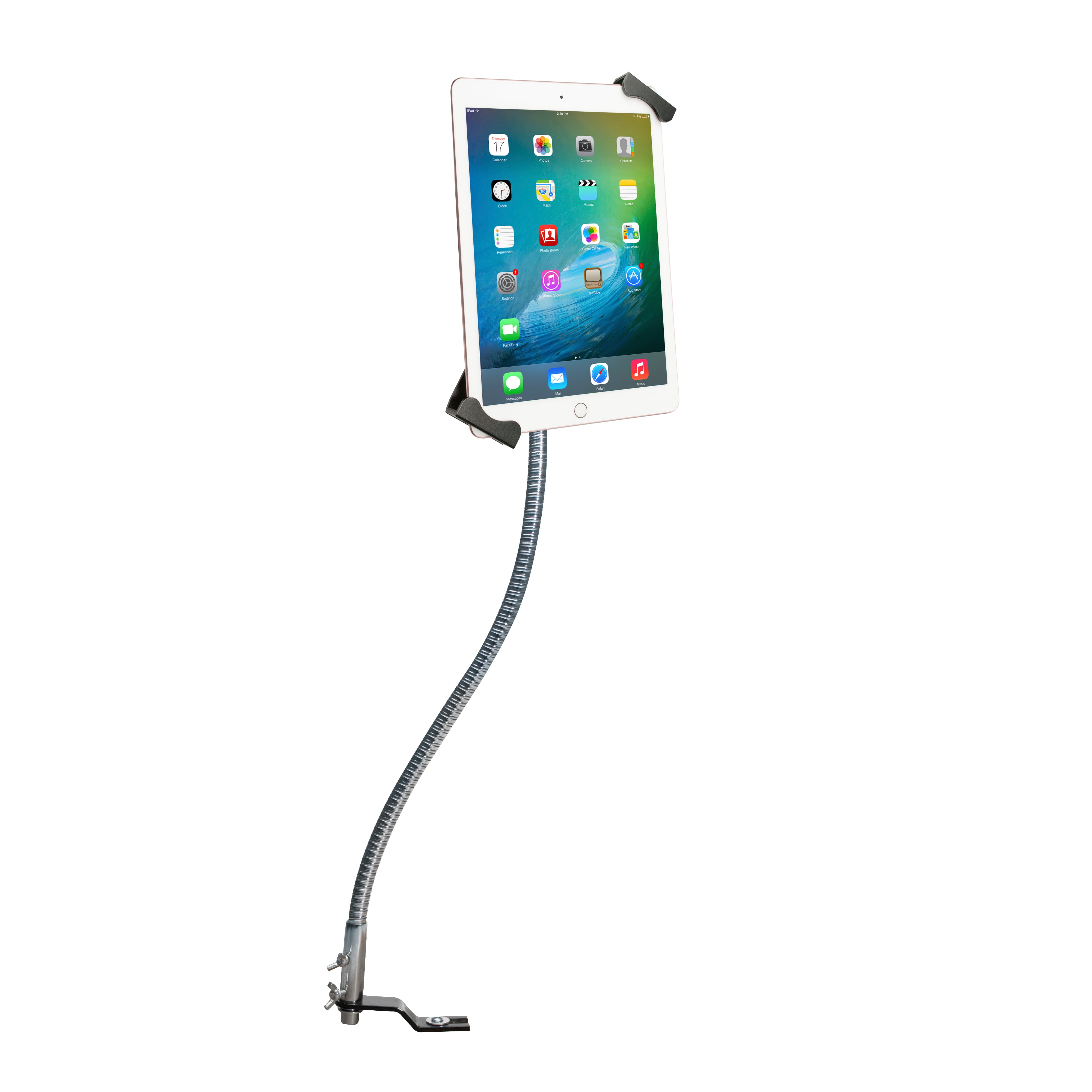 Security Gooseneck Car Mount for 7-14 Inch Tablets, including iPad 10.2-inch (7th/ 8th/ 9th Generation)