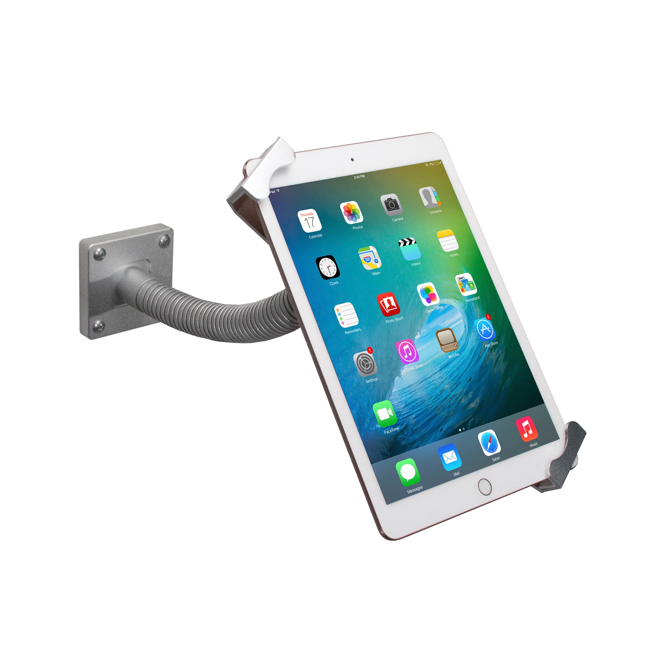Security Gooseneck Mount for 7 - 13 Inch Tablets