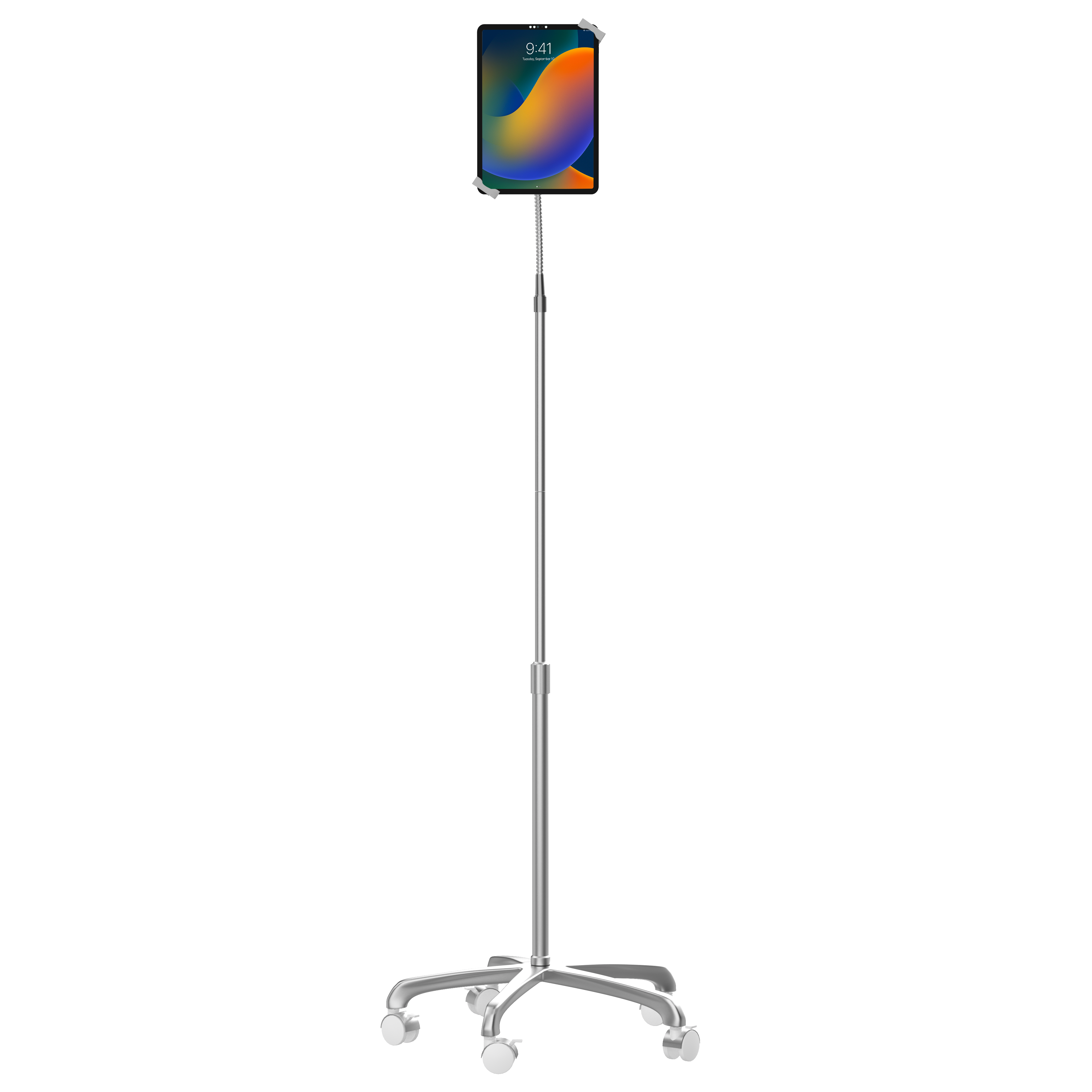 Heavy-Duty Security Gooseneck Floor Stand for 7-13 Inch Tablets, including iPad Air & iPad Pro 11" - M2/M4 (2024), iPad Air and iPad Pro 13" - M2/M4 (2024)
