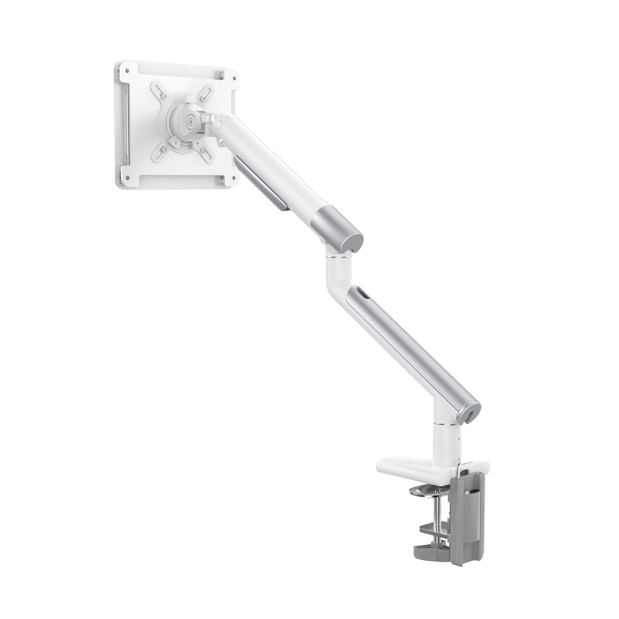 Slim Spring Arm Mount w/ USB Ports and Universal Security Enclosure for Medium Size Tablets