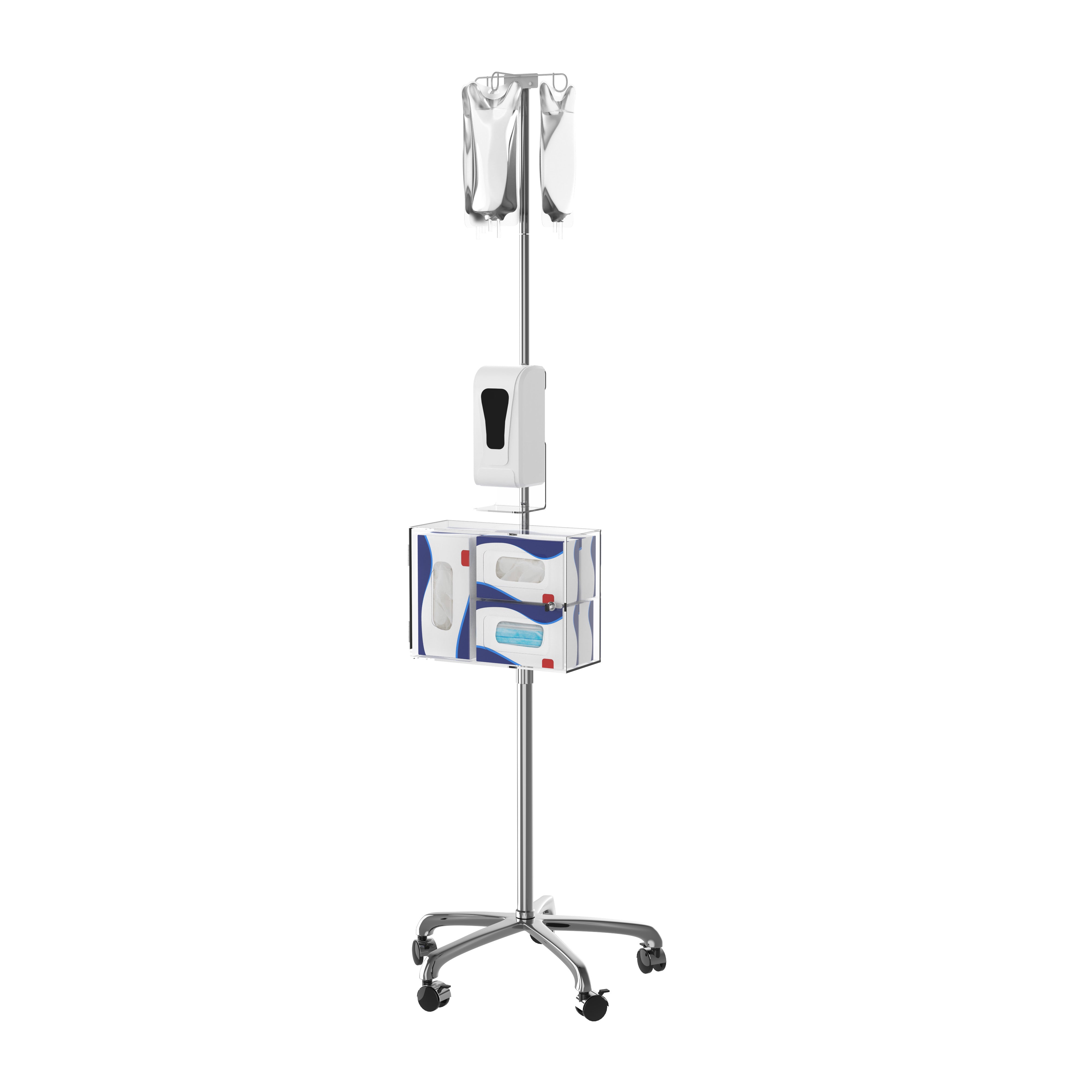 Rolling Floor Stand with IV Pole