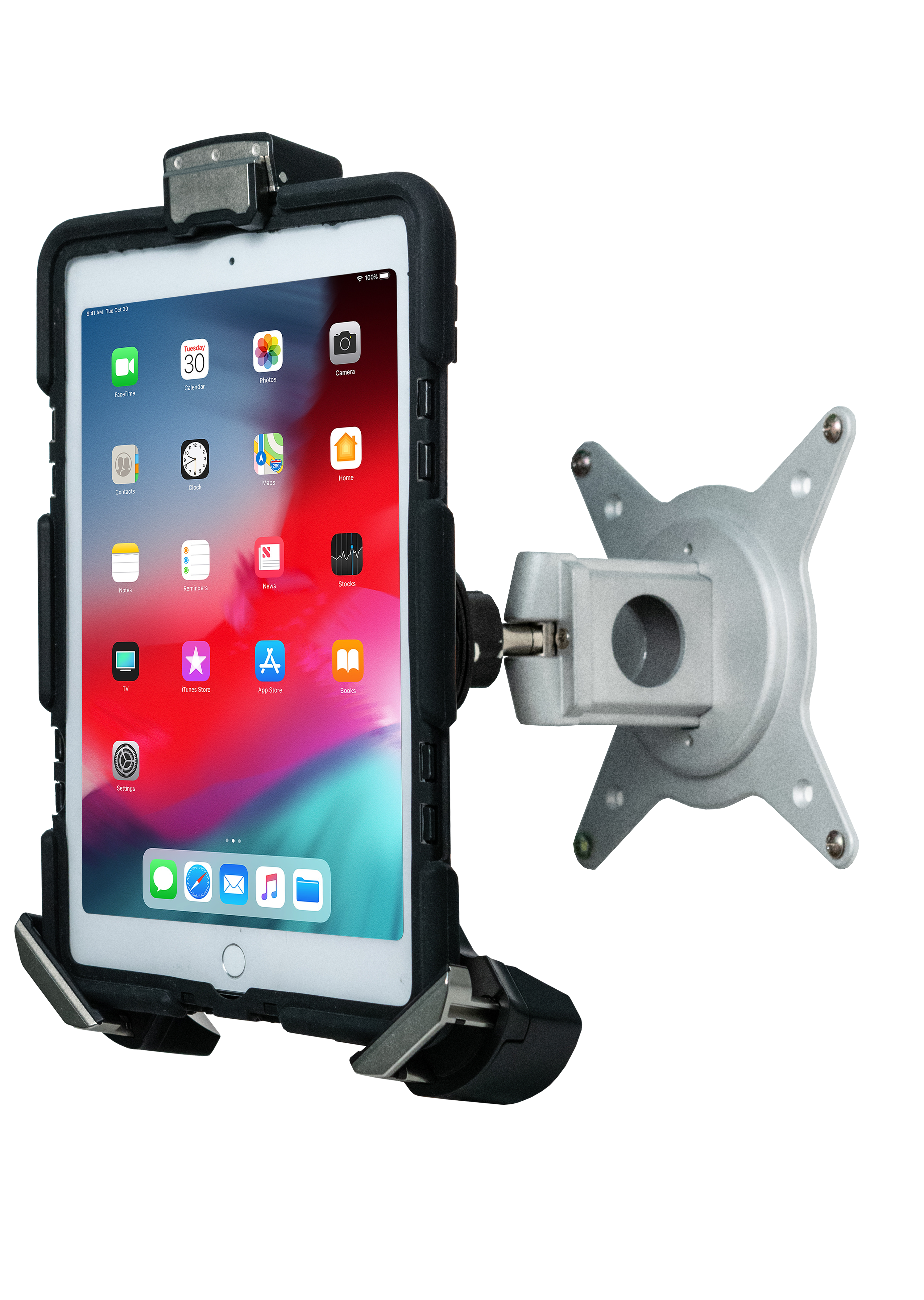 Tri-Grip Tablet Security Clasp w/ Quick-Connect VESA Mount for iPad 10.2", iPad Air & iPad Pro 11" - M2/M4, iPad Air & iPad Pro 13" - M2/M4 and more