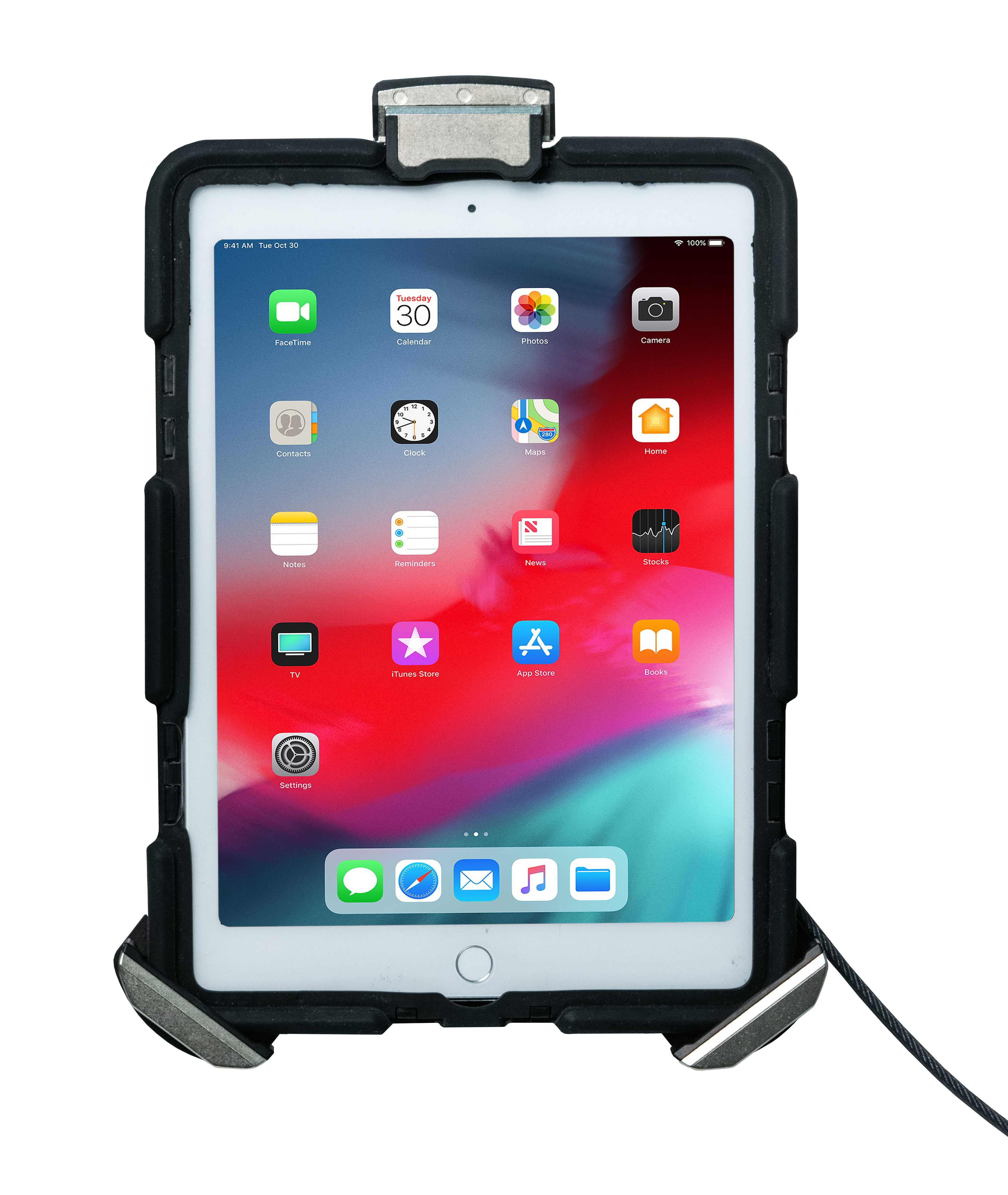 Tri-Grip Tablet Security Clasp with Quick-Connect VESA Mount for 7-13 inch tablets, including iPad 10.2-inch (7th/ 8th/ 9th Gen.)