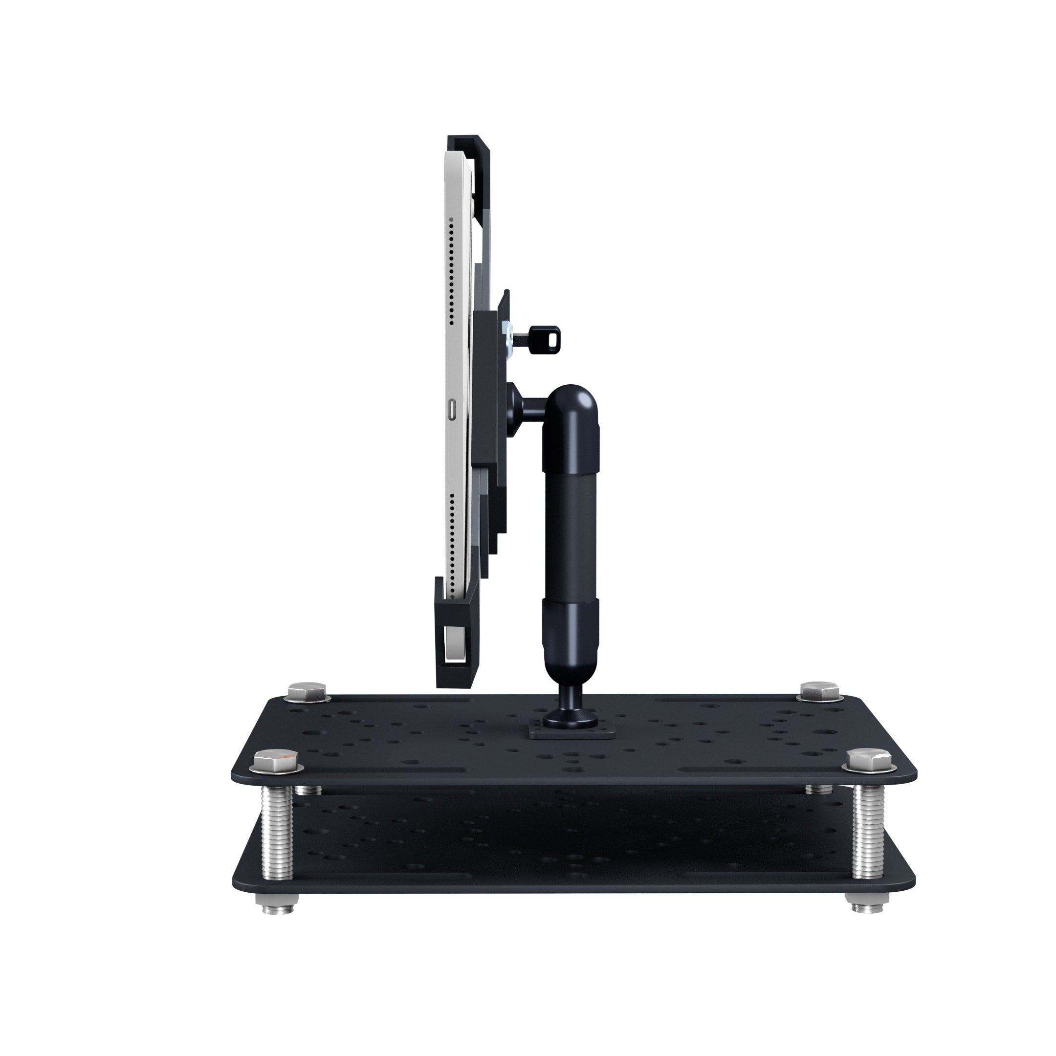 Tablet Security Forklift Mounting Kit w/ Universal Mounting Plates & Adjustable Holder