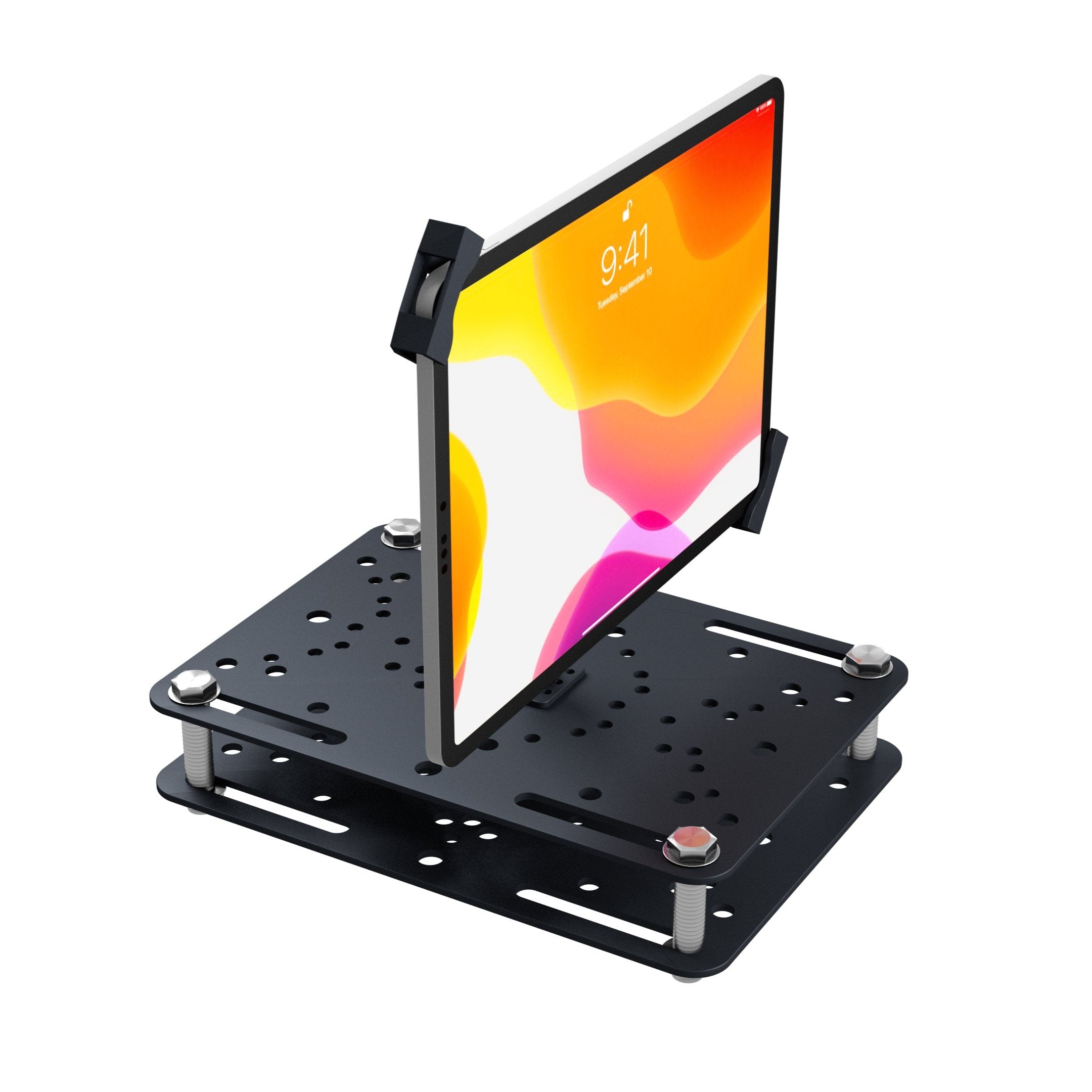 Tablet Security Forklift Mounting Kit w/ Universal Mounting Plates & Adjustable Holder