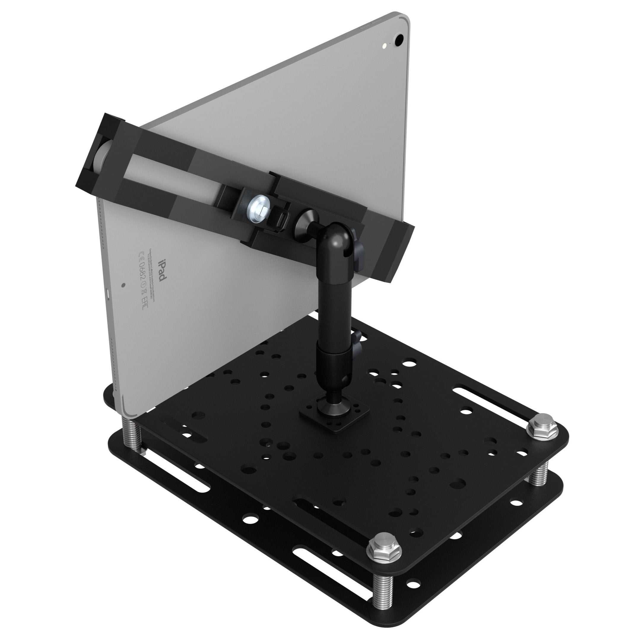 Tablet Security Forklift Mounting Kit w/ Universal Mounting Plates & Adjustable Holder