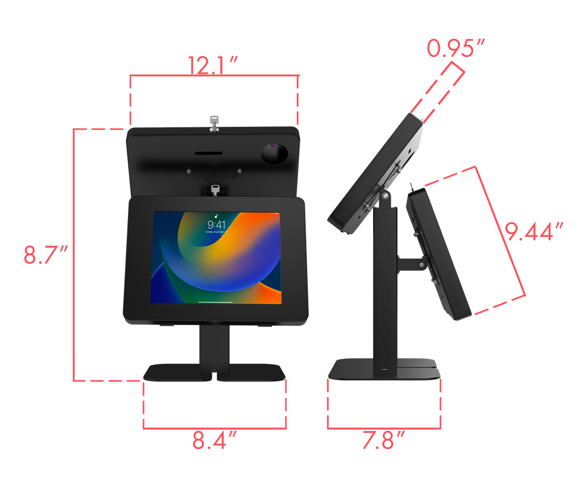 Adjustable Table Mount with 2 Security Enclosures