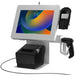 POS Station With Printer Stand and Black Security Enclosure CTA DIGITAL