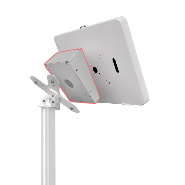 Premium Double VESA Wedge and Outlet / PoE Cover for Tablets (White) CTA DIGITAL