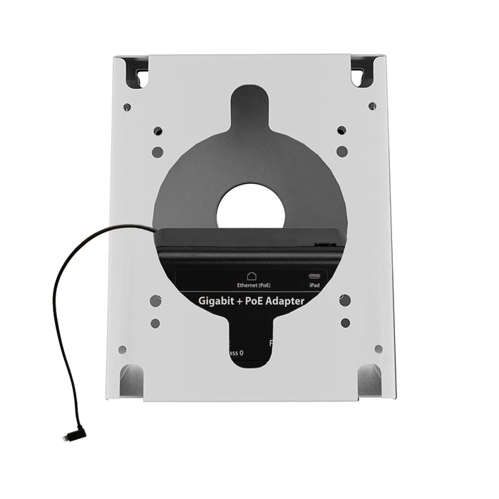 Premium Double VESA Wedge and Outlet / PoE Cover for Tablets (White) CTA DIGITAL