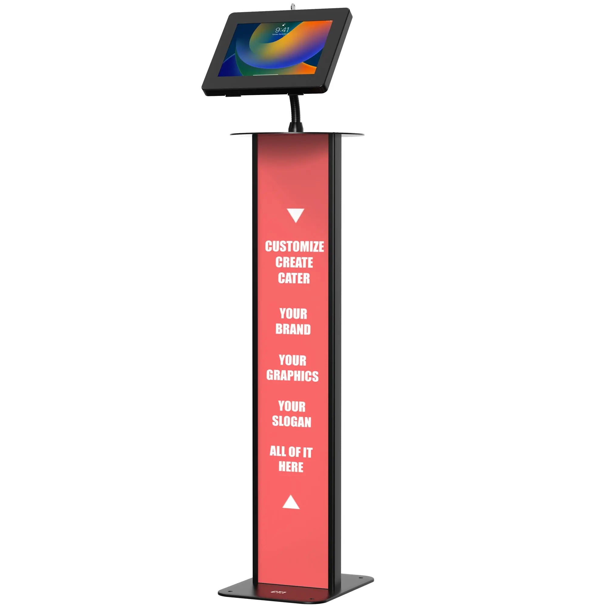 Premium Floor Stand Workstation with Security Enclosure CTA DIGITAL