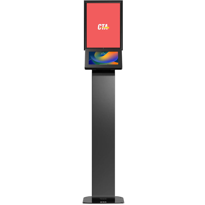 Premium Graphic Sign Floor Stand with Security Enclosure CTA DIGITAL