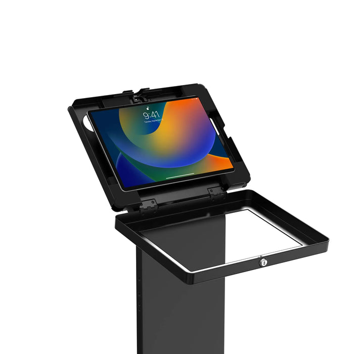 Premium Graphic Sign Floor Stand with Security Enclosure CTA DIGITAL
