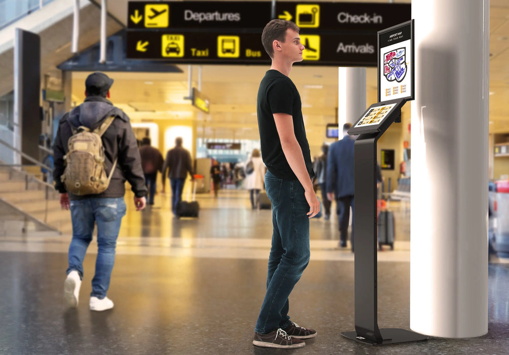 Premium Graphic Sign Floor Stand with Security Enclosure CTA DIGITAL
