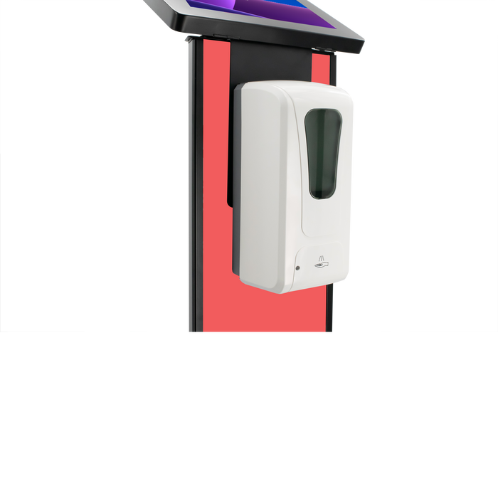Premium Locking Floor Stand Kiosk w/ Graphic Card Slot & Automatic Soap Dispenser CTA
