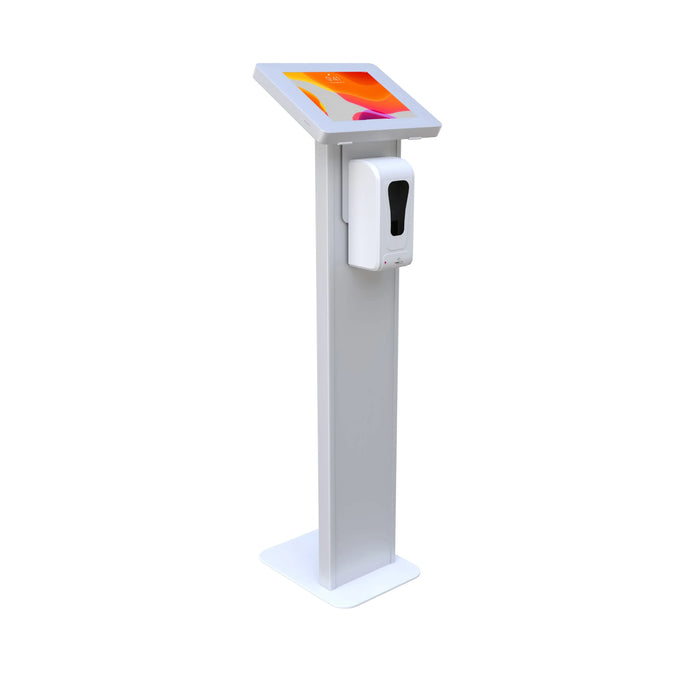 Premium Locking Floor Stand Kiosk w/ Graphic Card Slot & Automatic Soap Dispenser CTA DIGITAL